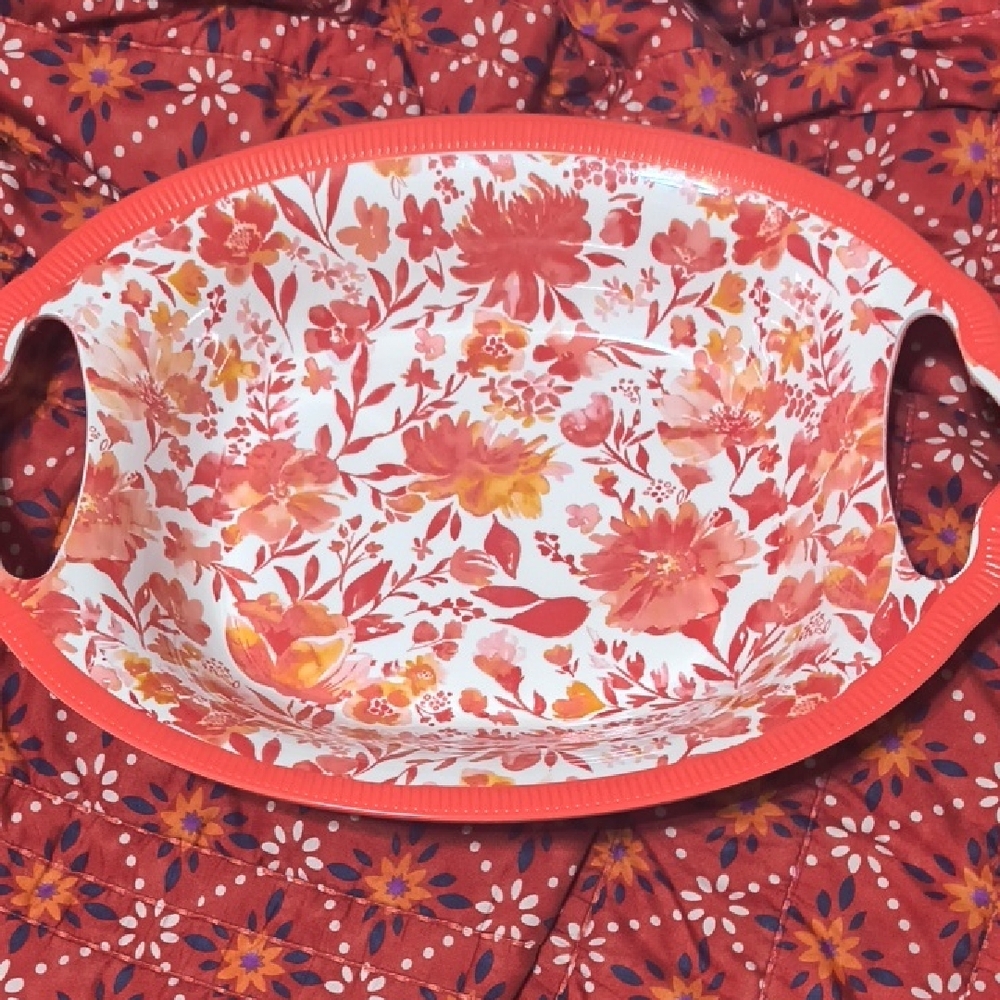 The Pioneer Woman Red Floral Serveware